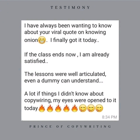 I am already satisfied